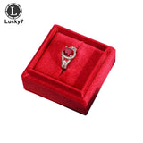 Square Jewelry Box for Couples Rings