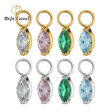 Titanium CZ Marquise Charm for Lobe Hoop Earrings