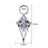 Titanium CZ Charm for Lobe Piercing Hoop Earrings