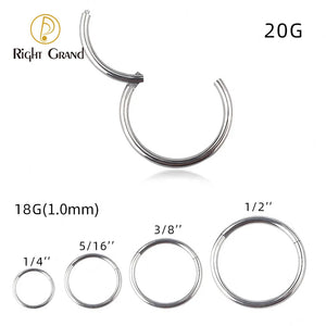 Hypoallergenic Titanium Septum Hoop Nose Ring
