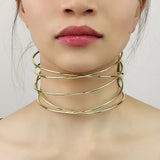 Metal Torques Statement Jewelry Punk Alloy Choker Necklace