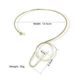 Metal Torques Collar Choker Necklace Geometric Alloy Jewelry