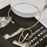 Metal Torques Collar Choker Necklace Geometric Alloy Jewelry