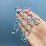Butterfly Tassel Pearl Earrings Exaggerated Wedding Fine Jewelry