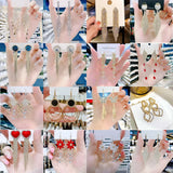 Clear Rhinestone Tassel Earrings 925 Silver Needle Lady Party Drop Earrings