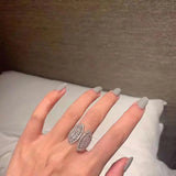 Micro Setting Zircon Stone Wedding Engagement Ring for Women