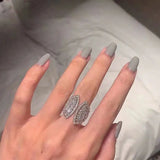 Micro Setting Zircon Stone Wedding Engagement Ring for Women