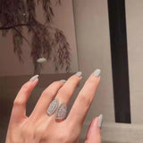 Micro Setting Zircon Stone Wedding Engagement Ring for Women