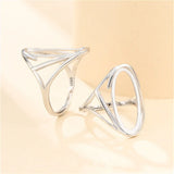 Adjustable 925 Silver Ring Base for 10x20mm Cabochons