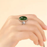 925 Silver Adjustable Ring Blank for 12x16mm Cabochons
