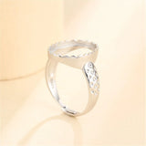 925 Silver Adjustable Ring Blank for 12x16mm Cabochons