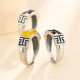 Thai Silver Adjustable Ring Blank for Rectangle Cabochons
