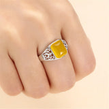 925 Silver Adjustable Ring Base for 8x10mm Rectangle Cabochons