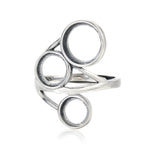 Thai Silver Ring Base for 7mm 8mm 10mm Cabochons Adjustable Band Setting