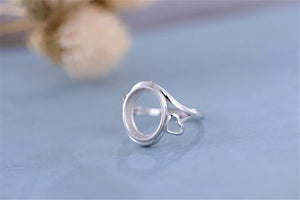 925 Silver Ring Base Adjustable Ring Setting R618B