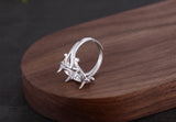 Adjustable Sterling Silver Ring Base Plated 925 Silver Ring Setting