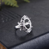 Adjustable Sterling Silver Ring Base Plated 925 Silver Ring Setting