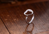 Adjustable Sterling Silver Heart Ring Setting Plated 925 Silver Base
