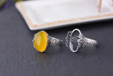 925 Silver Adjustable Ring Base for 12x17mm Oval Stone