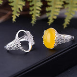 925 Silver Adjustable Ring Base for 12x17mm Oval Stone