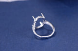 Adjustable Sterling Silver Ring Base Long-Lasting Plated Ring Setting