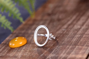 Adjustable Sterling Silver Ring Base 13x18mm Oval Blank R800B