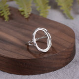 925 Silver Ring Base Adjustable Ring Setting R953B