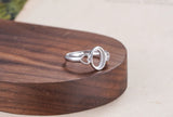 Adjustable Sterling Silver Ring Base 6x9mm Oval Blank R957B