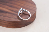 Adjustable Sterling Silver Ring Base 6x9mm Oval Blank R957B