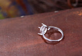 Adjustable Sterling Silver Ring Base 8x10mm Oval Blank