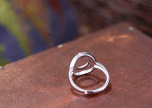 Adjustable 925 Silver Ring Base R814B