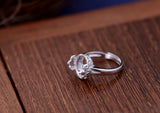 Adjustable Sterling Silver Ring Base Long-Lasting Plated 925 Silver R763B