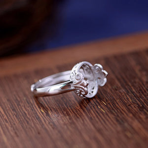 Adjustable Sterling Silver Ring Base Long-Lasting Plated 925 Silver R763B