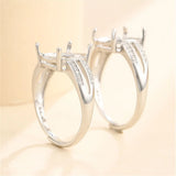 925 Silver Oval Cabochon Adjustable Ring Setting