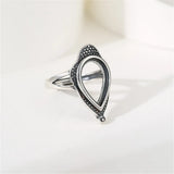 Antique Style Thai Silver Ring Blank for 10x14mm Cabochons