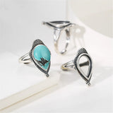 Antique Style Thai Silver Ring Blank for 10x14mm Cabochons