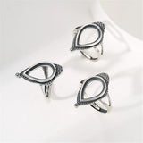Antique Style Thai Silver Ring Blank for 10x14mm Cabochons