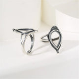 Antique Style Thai Silver Ring Blank for 10x14mm Cabochons