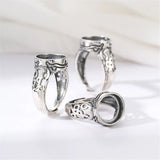 Adjustable Cabochon Ring Base Thai Sterling Silver Setting