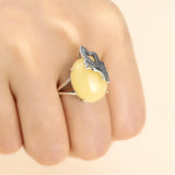 Thai Silver Butterfly Ring Blank for 13x17mm Cabochons