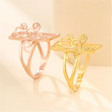 925 Silver Adjustable Ring Base for 13x21mm Rectangle Cabochons