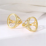 925 Silver Adjustable Ring Base for 14X19mm Oval Cabochons