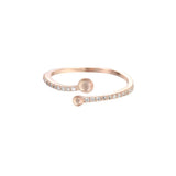 Adjustable Ring Base for 2mm-4mm Beads or Pearls Plated 925 Silver SR0116