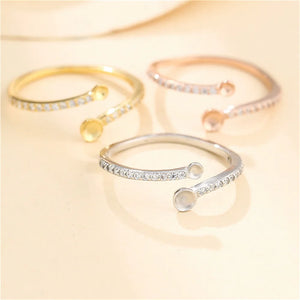 Adjustable Ring Base for 2mm-4mm Beads or Pearls Plated 925 Silver SR0116