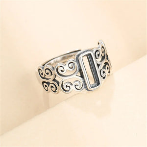 Thai Sterling Silver Ring Base for Saddle Cabochons, Adjustable Ring Setting