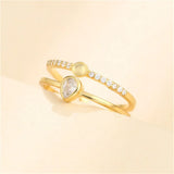 925 Silver Zircon Ring Setting Adjustable Ring Base SR0117