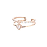 925 Silver Zircon Ring Setting Adjustable Ring Base SR0117