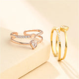 925 Silver Zircon Ring Setting Adjustable Ring Base SR0117
