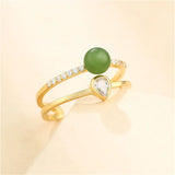 925 Silver Zircon Ring Setting Adjustable Ring Base SR0117