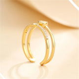 925 Silver Zircon Ring Setting Adjustable Ring Base SR0117